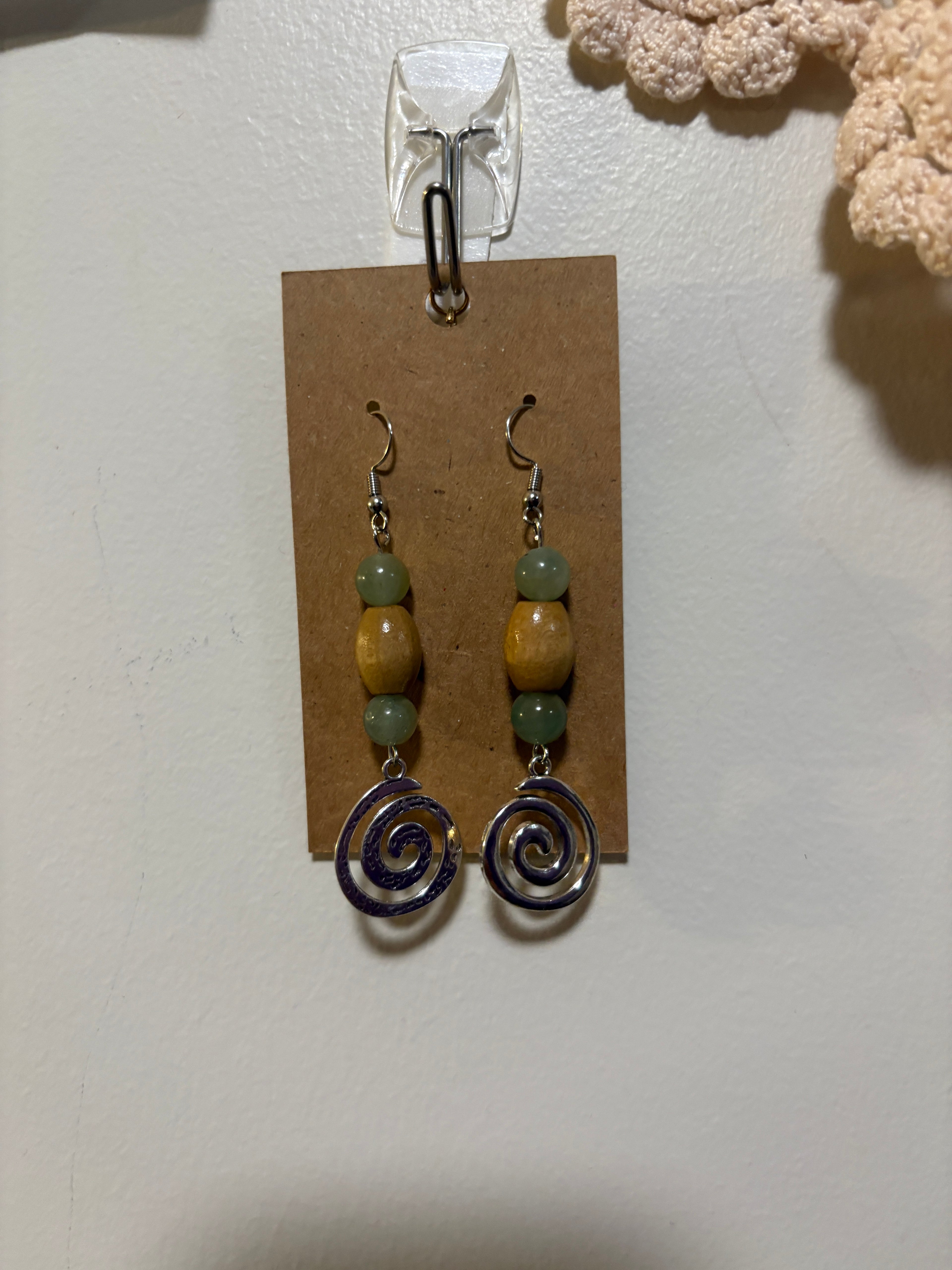 swirl drop earrings